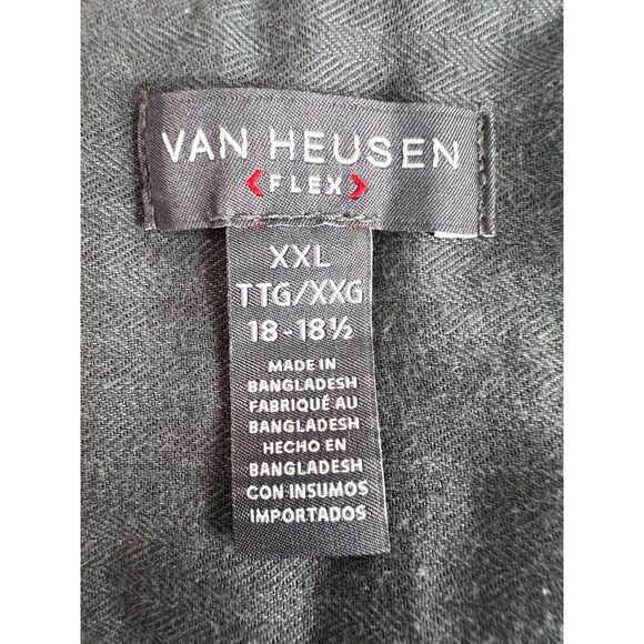 Van Heusen Men's Long Sleeve Lightweight Flannel Shirt Gray Green Tan Size XXL - Picture 4 of 9